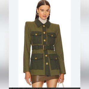 Veronica Beard Olive Green Military Jacket